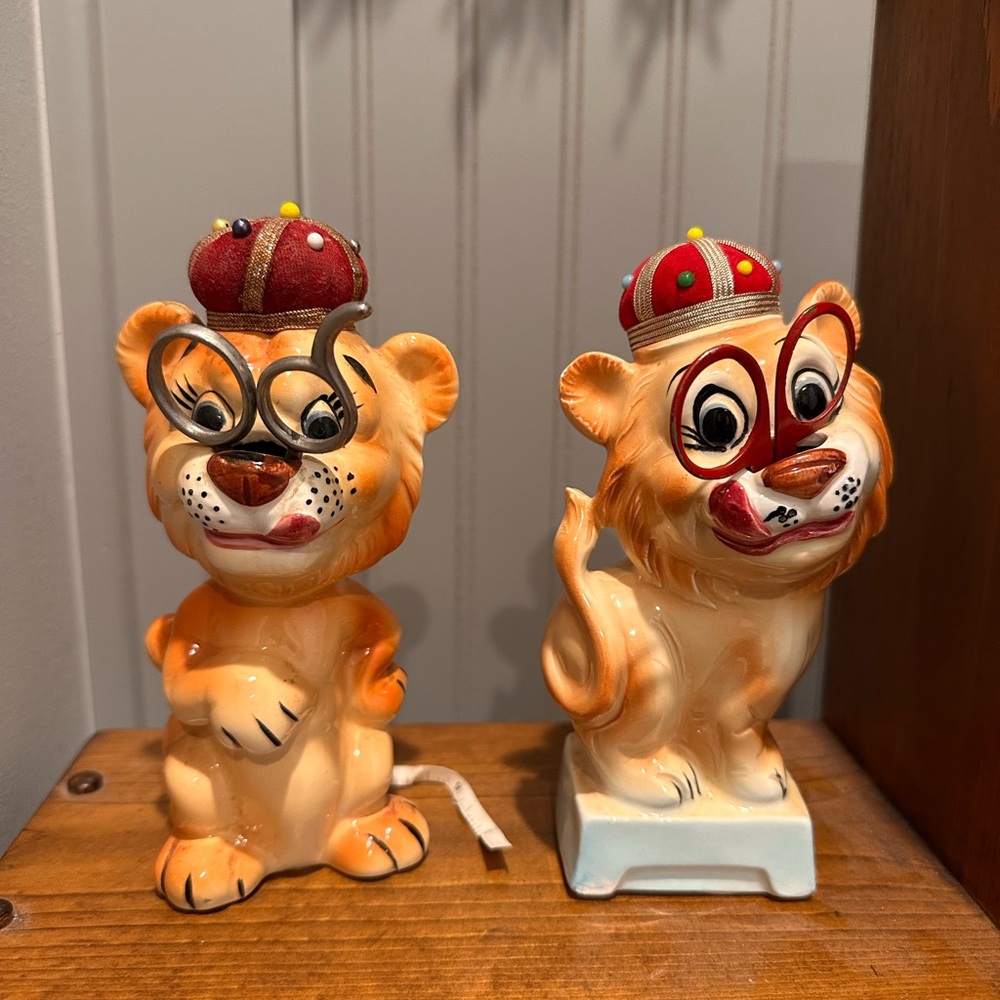 MCM Tilso Tiger and Lion Sewing Caddy’s